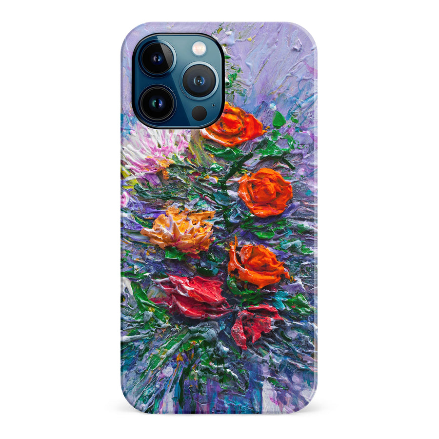 iPhone 12 Pro Max Rhapsody Painted Flowers Phone Case