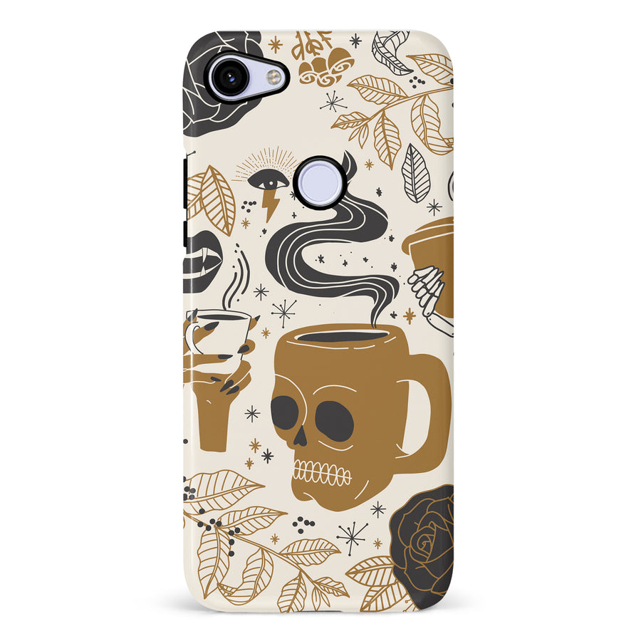Google Pixel 3A Coffee Skull Phone Case
