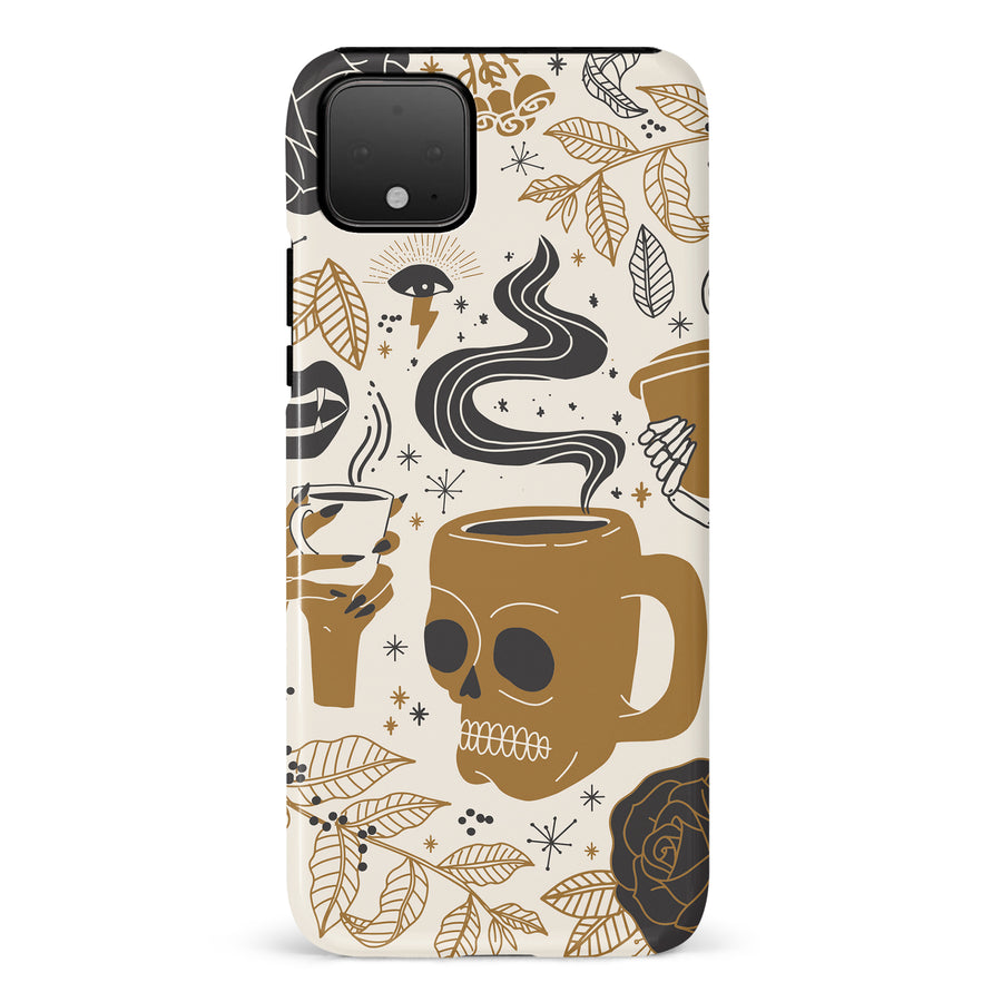 Google Pixel 4 XL Coffee Skull Phone Case