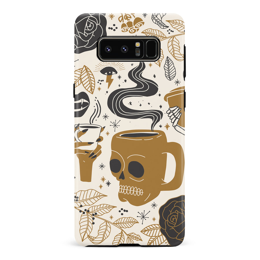 Samsung Galaxy Note 8 Coffee Skull Phone Case
