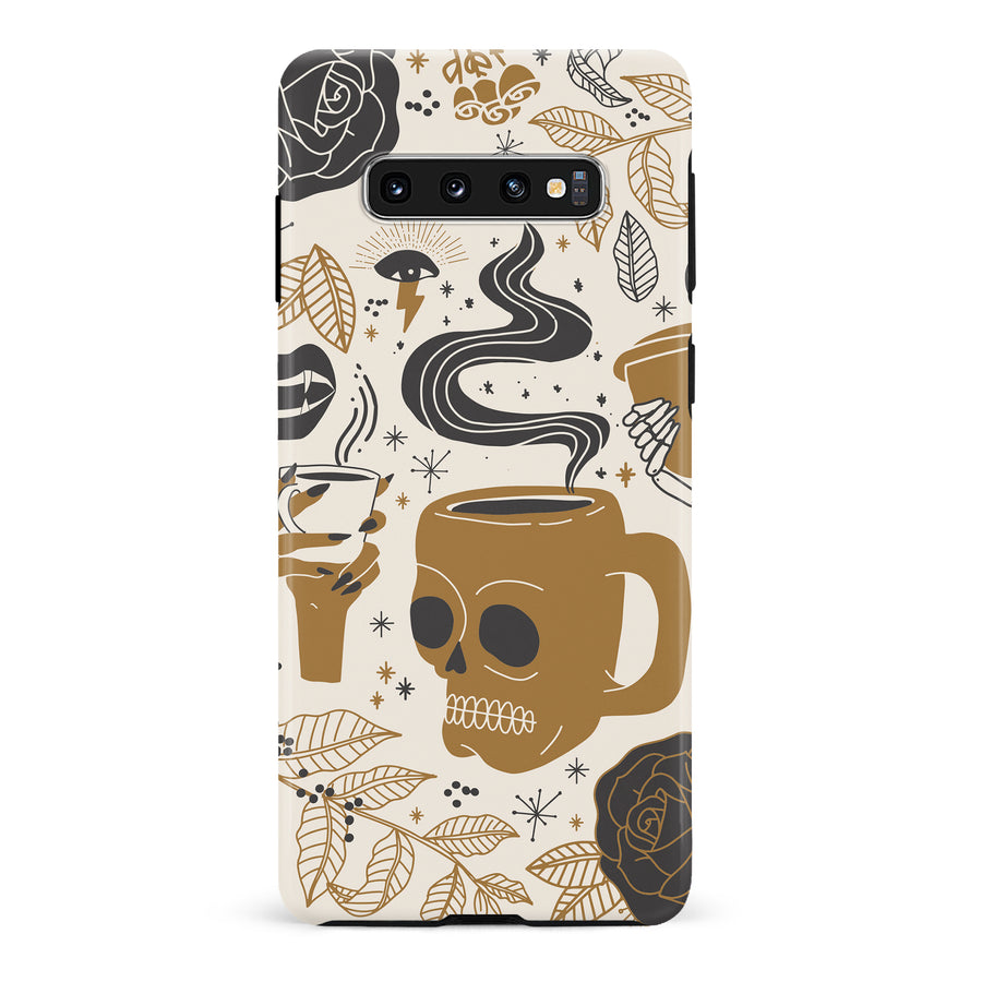 Samsung Galaxy S10 Coffee Skull Phone Case