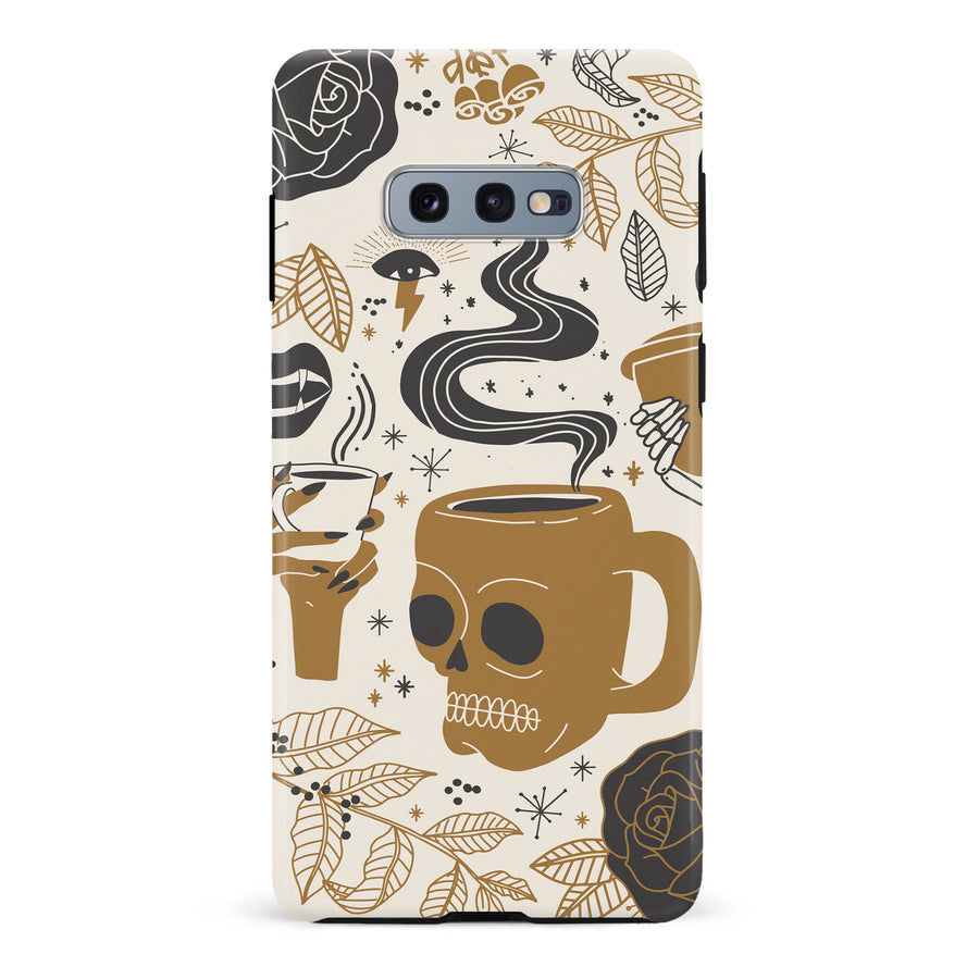 Samsung Galaxy S10e Coffee Skull Phone Case
