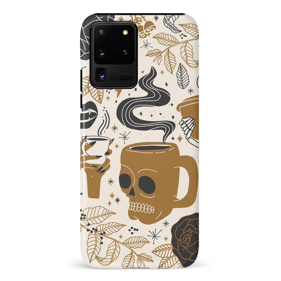 Samsung Galaxy S20 Ultra Coffee Skull Phone Case