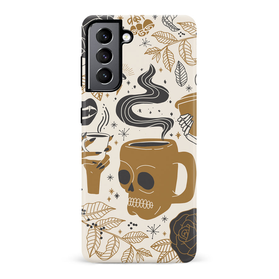 Samsung Galaxy S22 Coffee Skull Phone Case