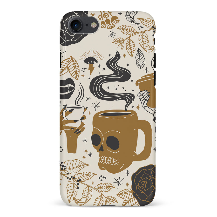 iPhone 7/8/SE Coffee Skull Phone Case