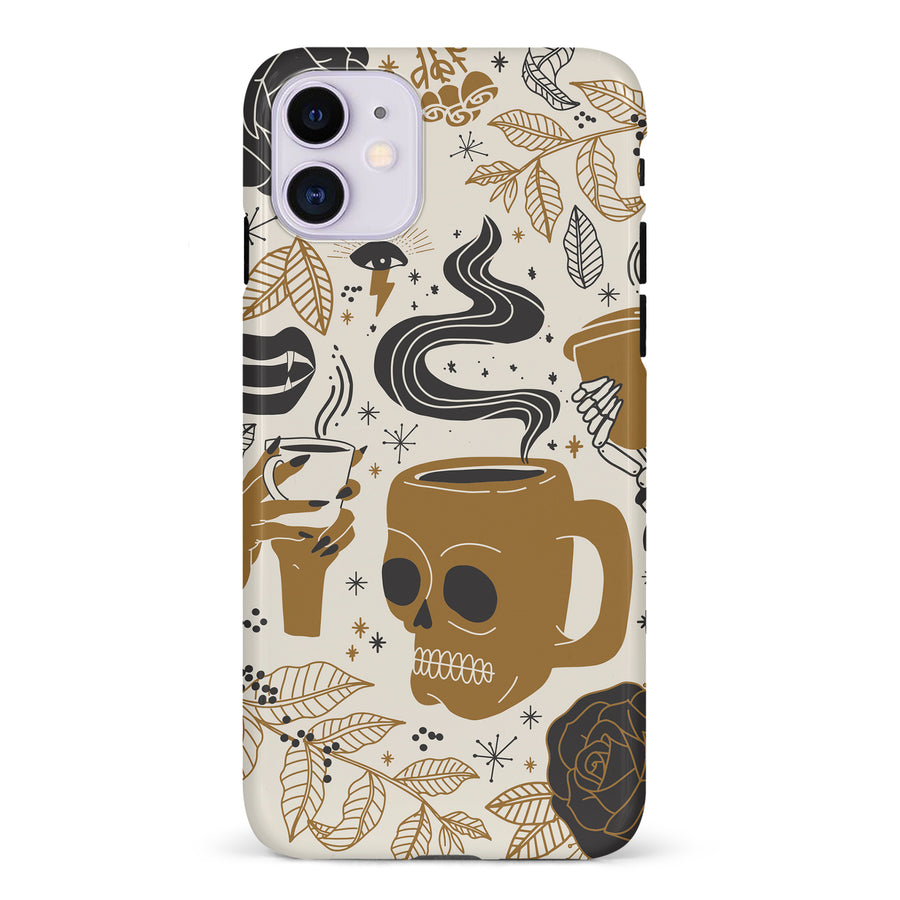 iPhone 11 Coffee Skull Phone Case