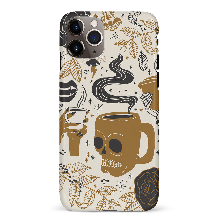 iPhone 11 Pro Max Coffee Skull Phone Case