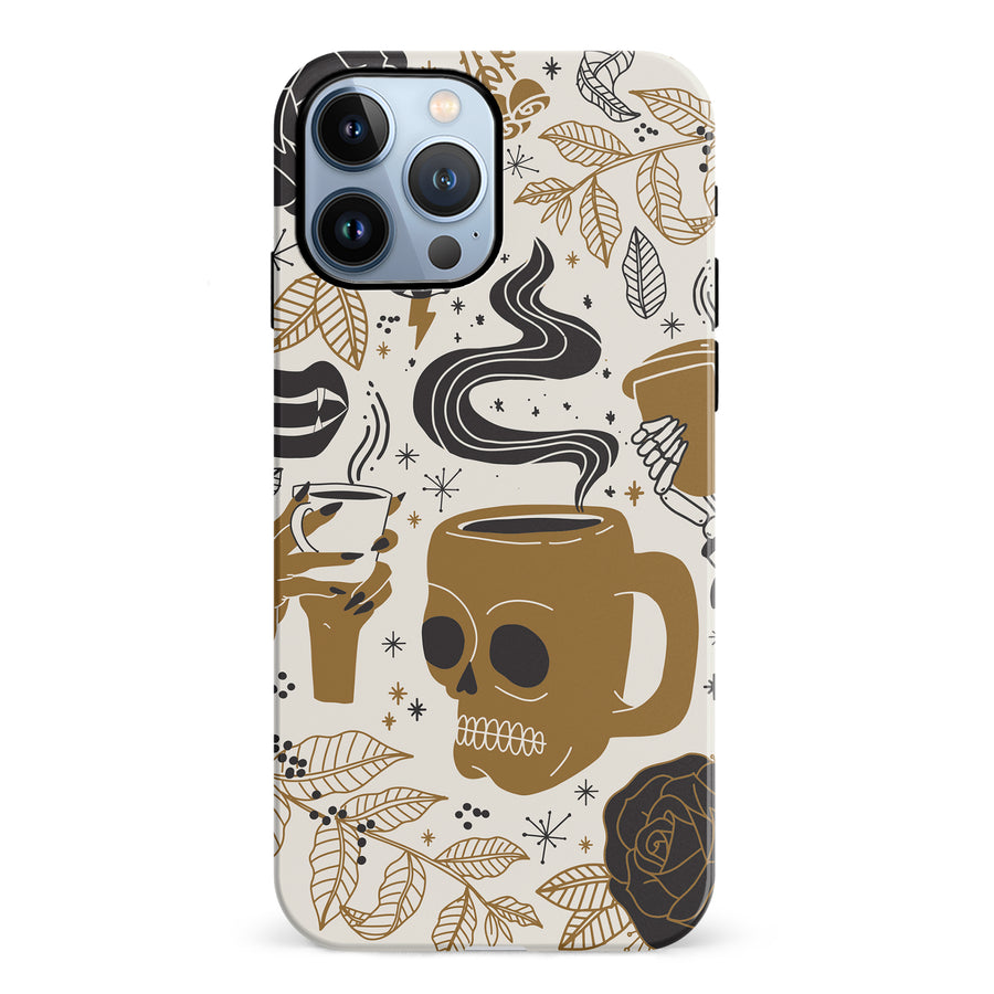 iPhone 12 Pro Coffee Skull Phone Case