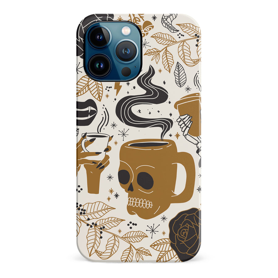iPhone 12 Pro Max Coffee Skull Phone Case
