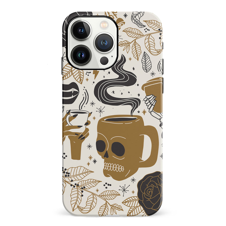 iPhone 13 Pro Coffee Skull Phone Case