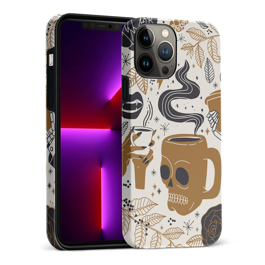 iPhone 13 Pro Max Coffee Skull Phone Case