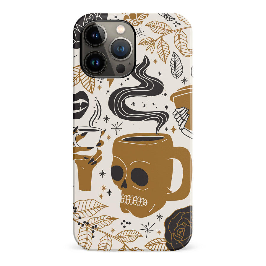 iPhone 13 Pro Max Coffee Skull Phone Case