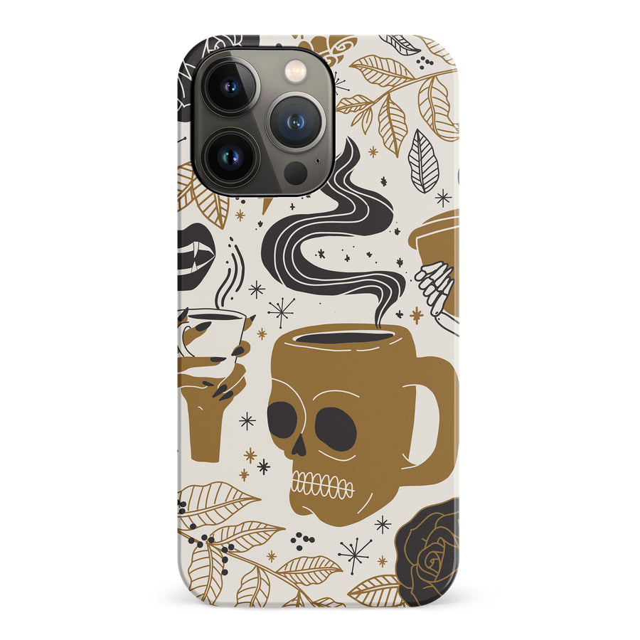 iPhone 14 Pro Coffee Skull Phone Case