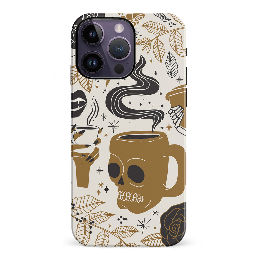 iPhone 14 Pro Max Coffee Skull Phone Case