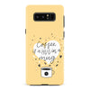 Samsung Galaxy Note 8 Coffee is a Hug in a Mug Phone Case in Yellow