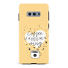 Samsung Galaxy S10e Coffee is a Hug in a Mug Phone Case in Yellow