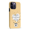 iPhone 14 Pro Max Coffee is a Hug in a Mug Phone Case in Yellow