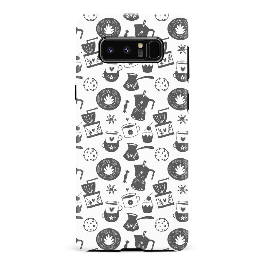 Samsung Galaxy Note 8 Coffee Stuff Phone Case in Black/White