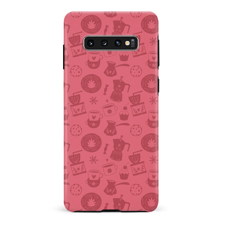 Samsung Galaxy S10 Coffee Stuff Phone Case in Rose