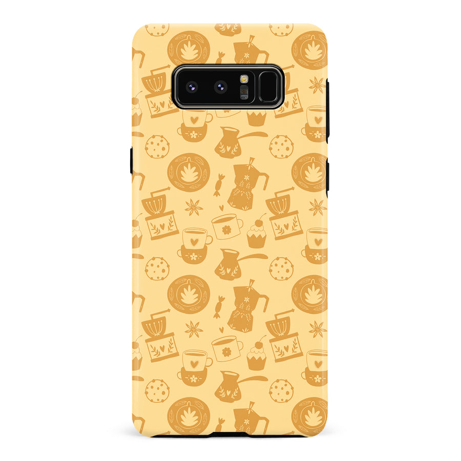Samsung Galaxy Note 8 Coffee Stuff Phone Case in Yellow