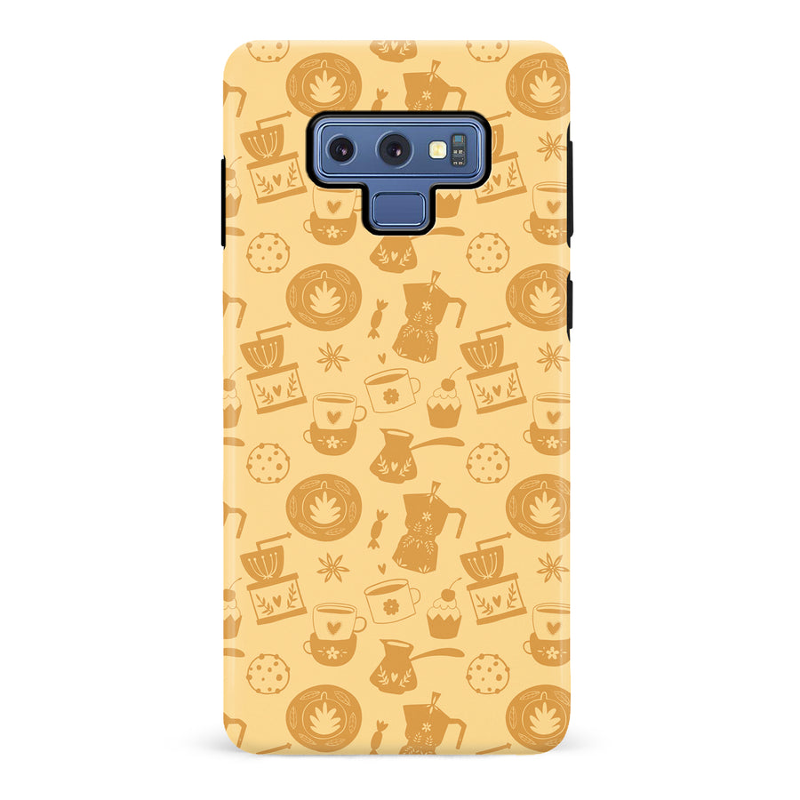 Samsung Galaxy Note 9 Coffee Stuff Phone Case in Yellow
