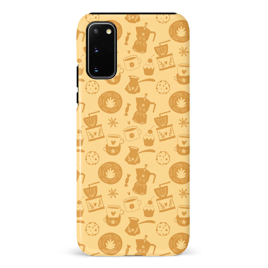 Samsung Galaxy S20 Coffee Stuff Phone Case in Yellow