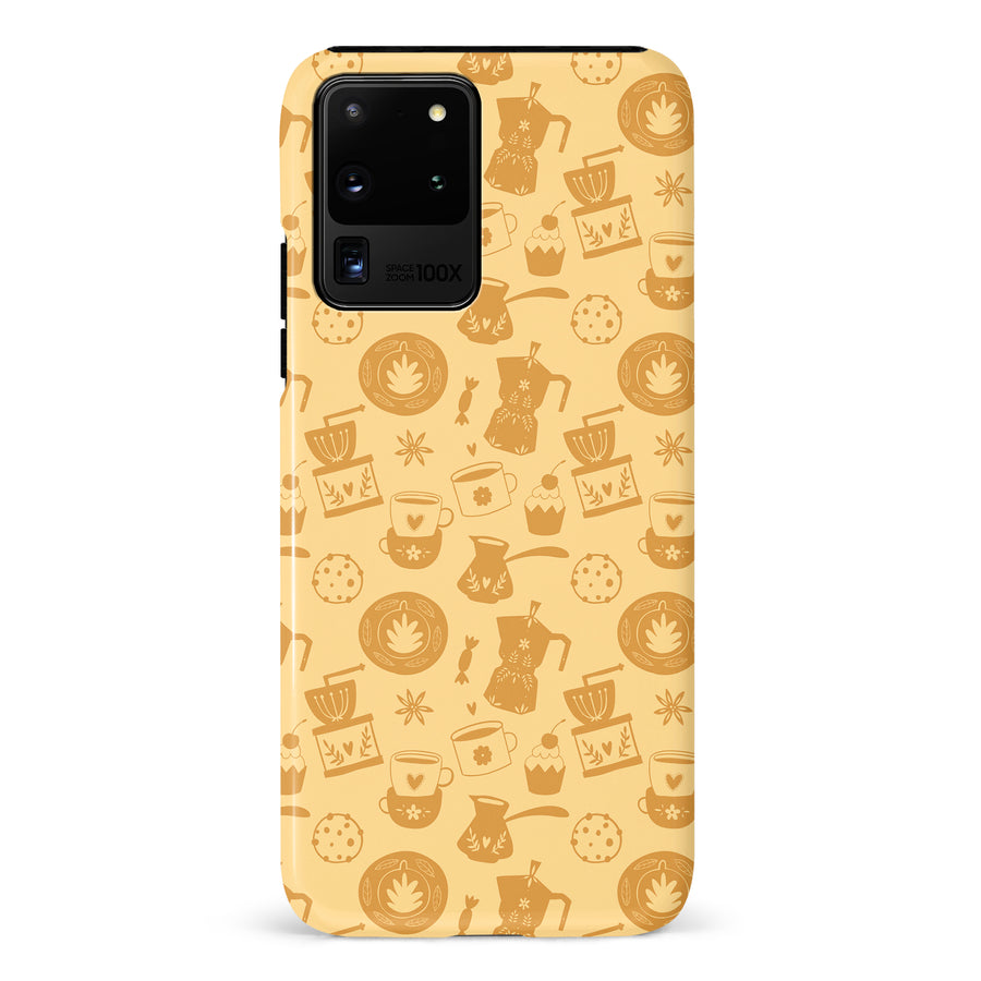 Samsung Galaxy S20 Ultra Coffee Stuff Phone Case in Yellow