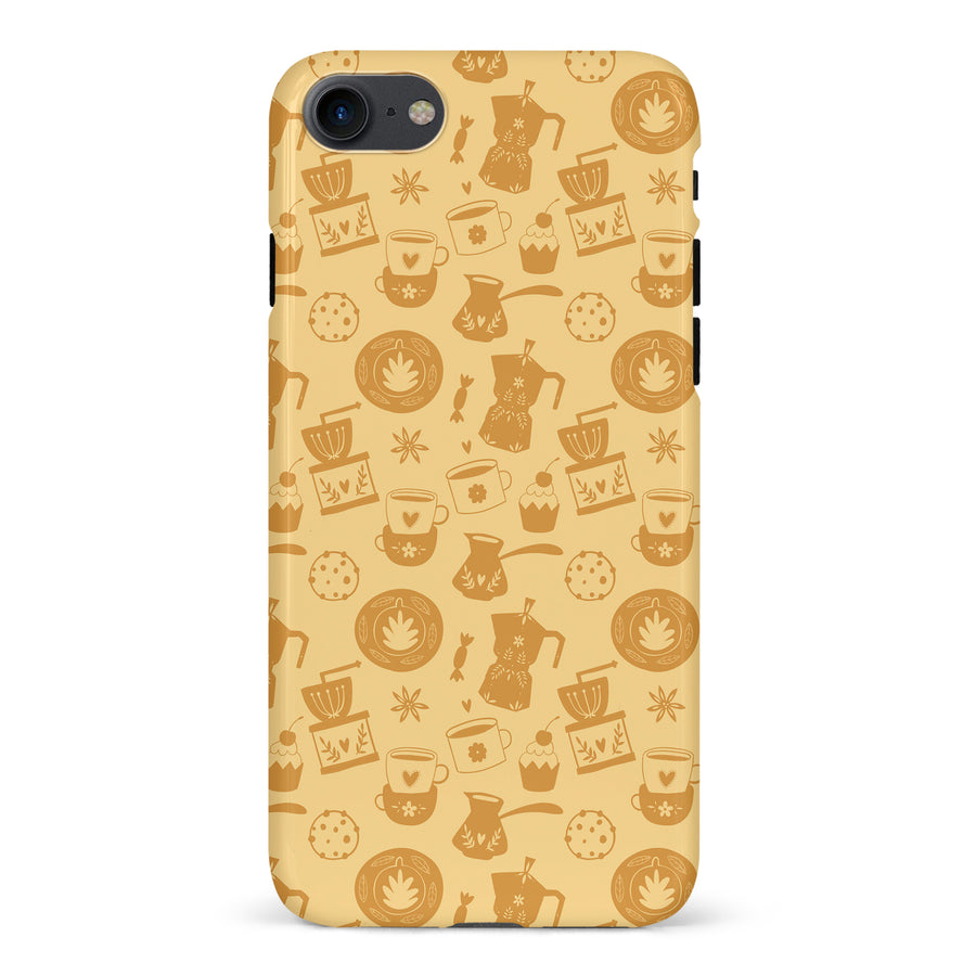 iPhone 7/8/SE Coffee Stuff Phone Case in Yellow