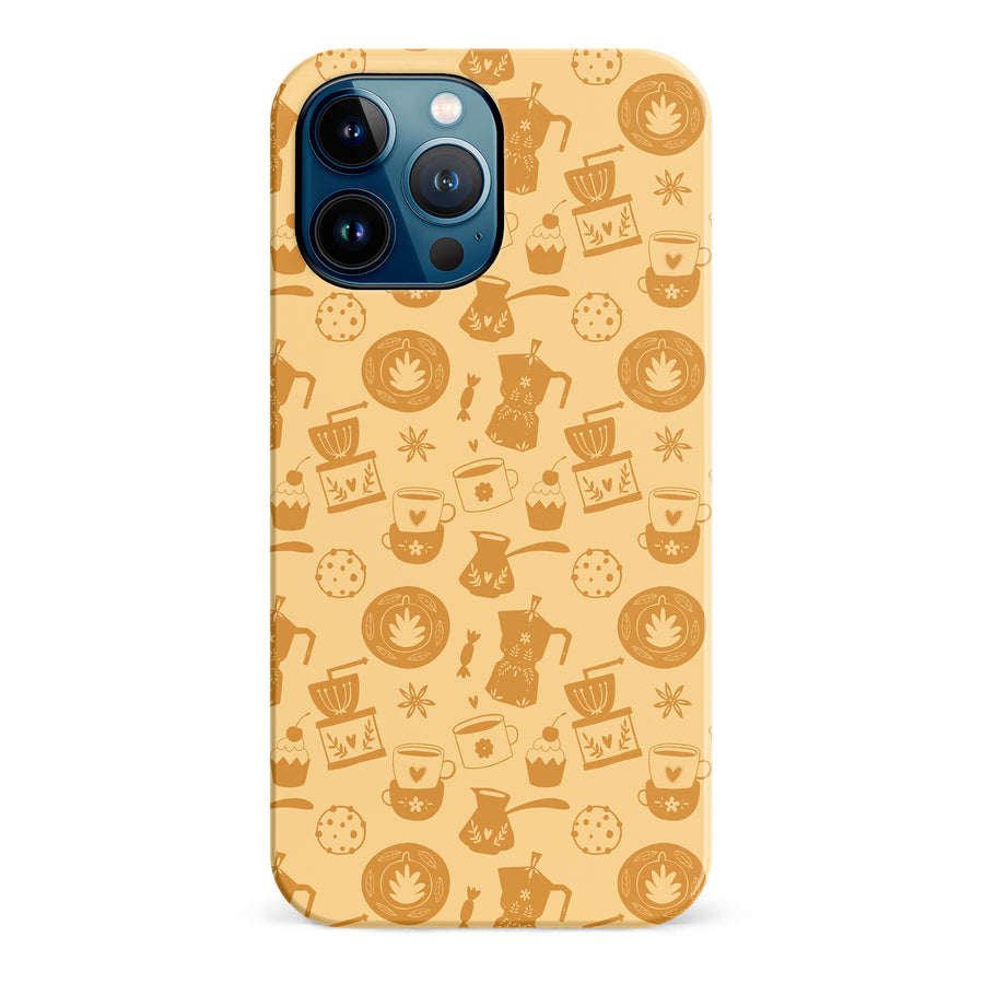 iPhone 12 Pro Max Coffee Stuff Phone Case in Yellow