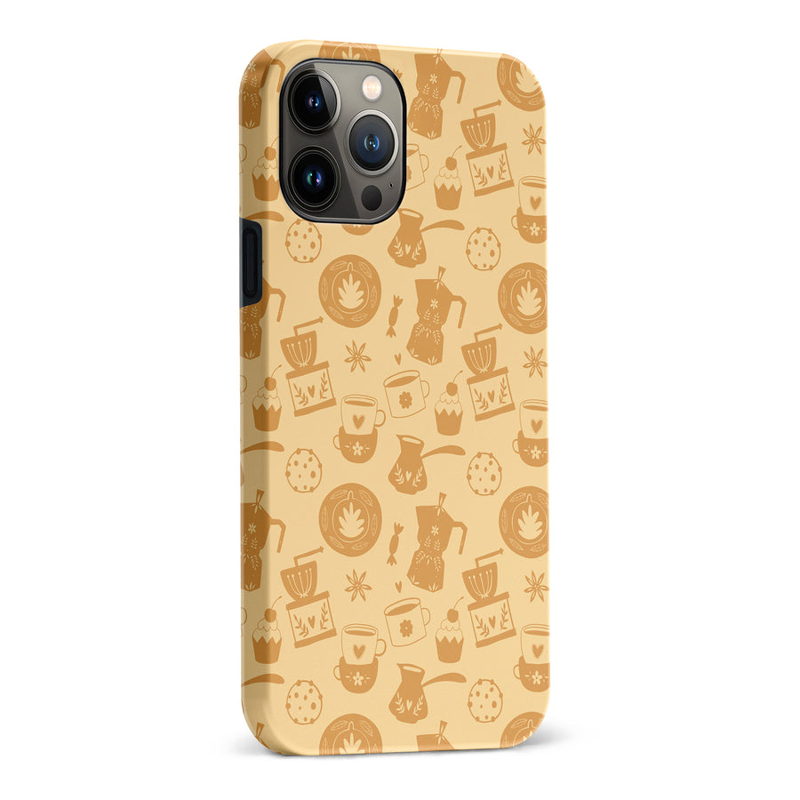 iPhone 13 Pro Max Coffee Stuff Phone Case in Yellow