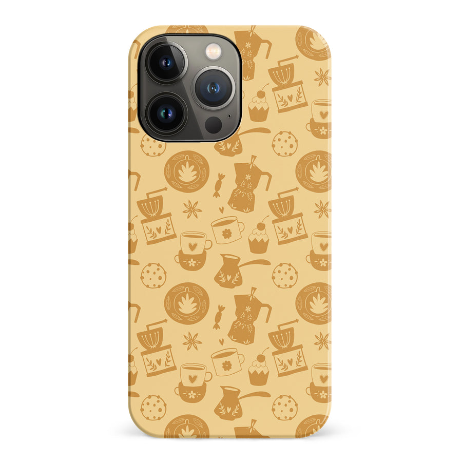 iPhone 14 Pro Coffee Stuff Phone Case in Yellow