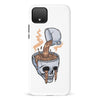 Google Pixel 4 Coffee Goes Straight to Your Head Phone Case in White