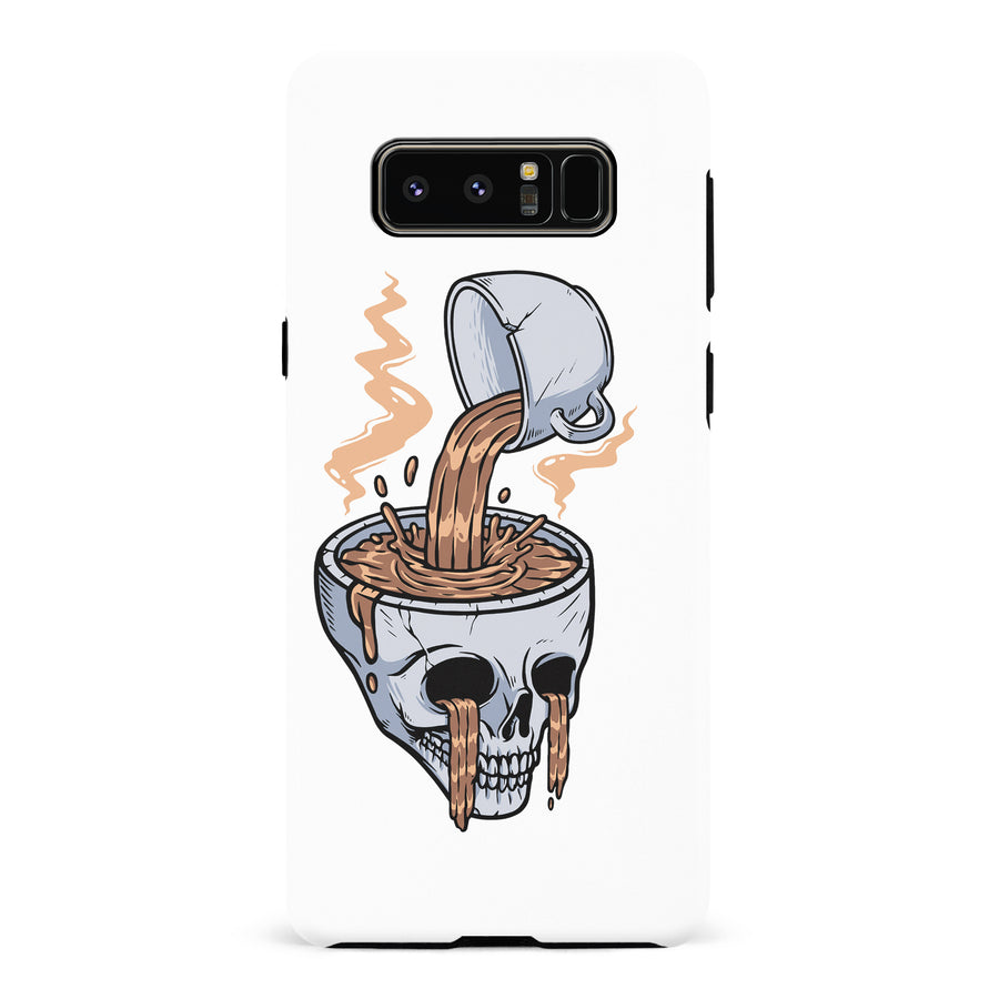 Samsung Galaxy Note 8 Coffee Goes Straight to Your Head Phone Case in White