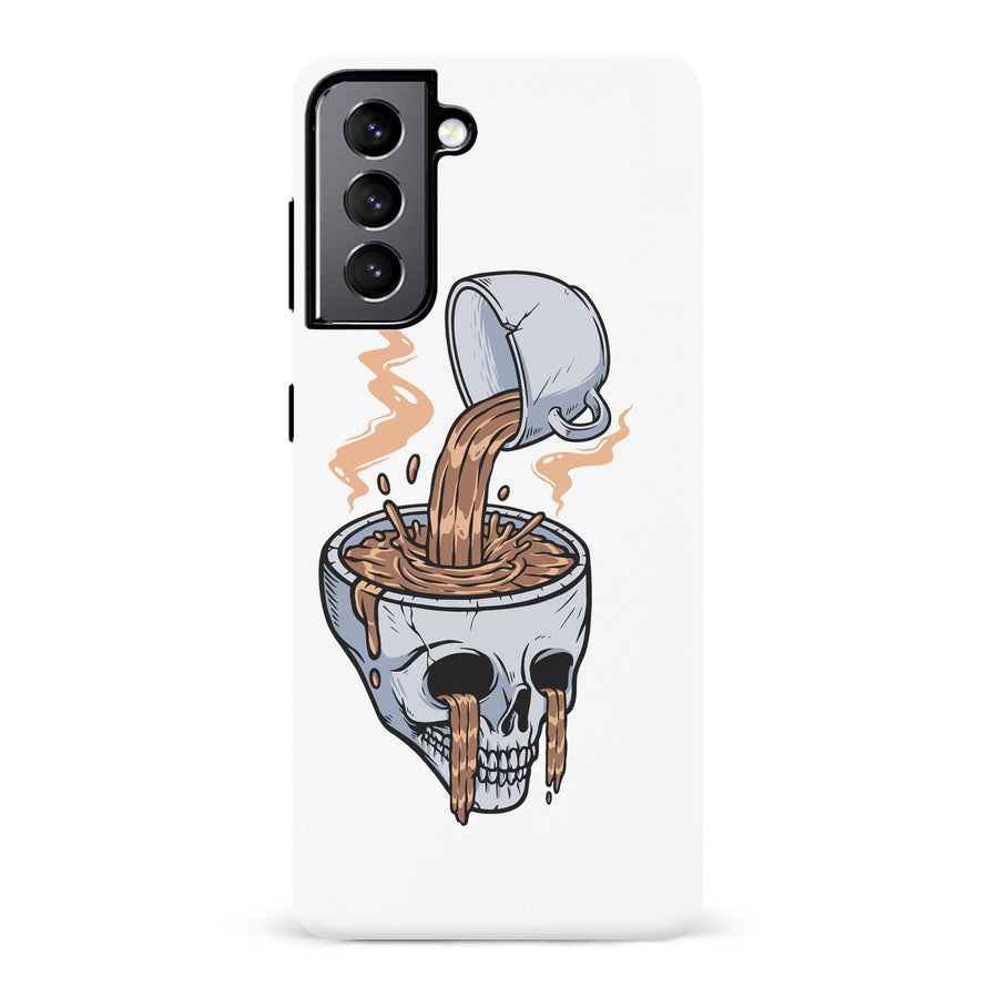 Samsung Galaxy S22 Coffee Goes Straight to Your Head Phone Case in White