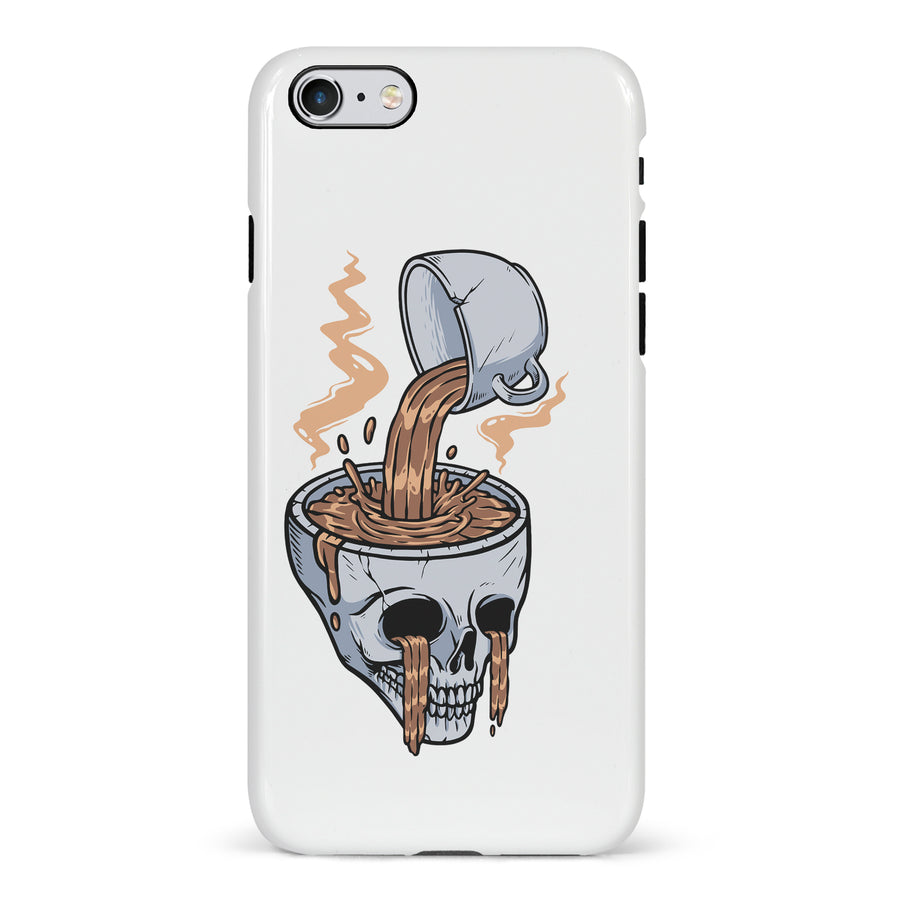 iPhone 6 Coffee Goes Straight to Your Head Phone Case in White