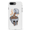 iPhone 8 Plus Coffee Goes Straight to Your Head Phone Case in White