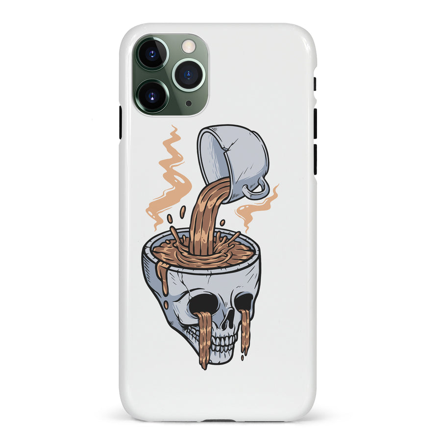 iPhone 11 Pro Coffee Goes Straight to Your Head Phone Case in White