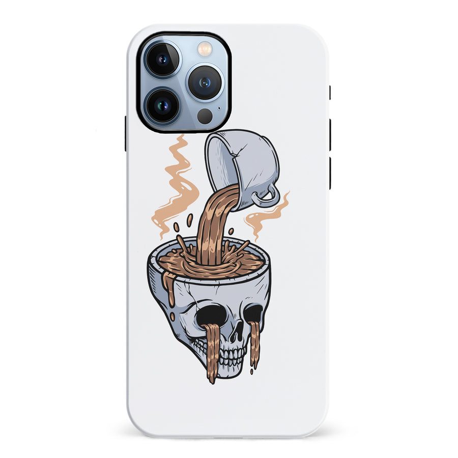 iPhone 12 Pro Coffee Goes Straight to Your Head Phone Case in White