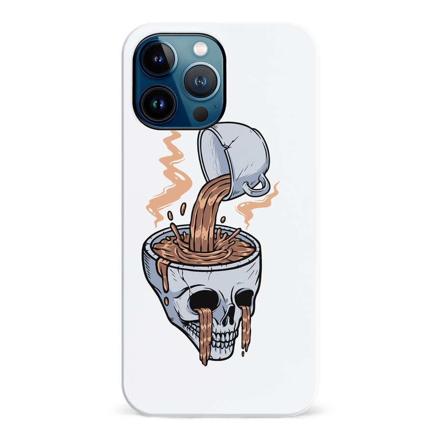 iPhone 12 Pro Max Coffee Goes Straight to Your Head Phone Case in White