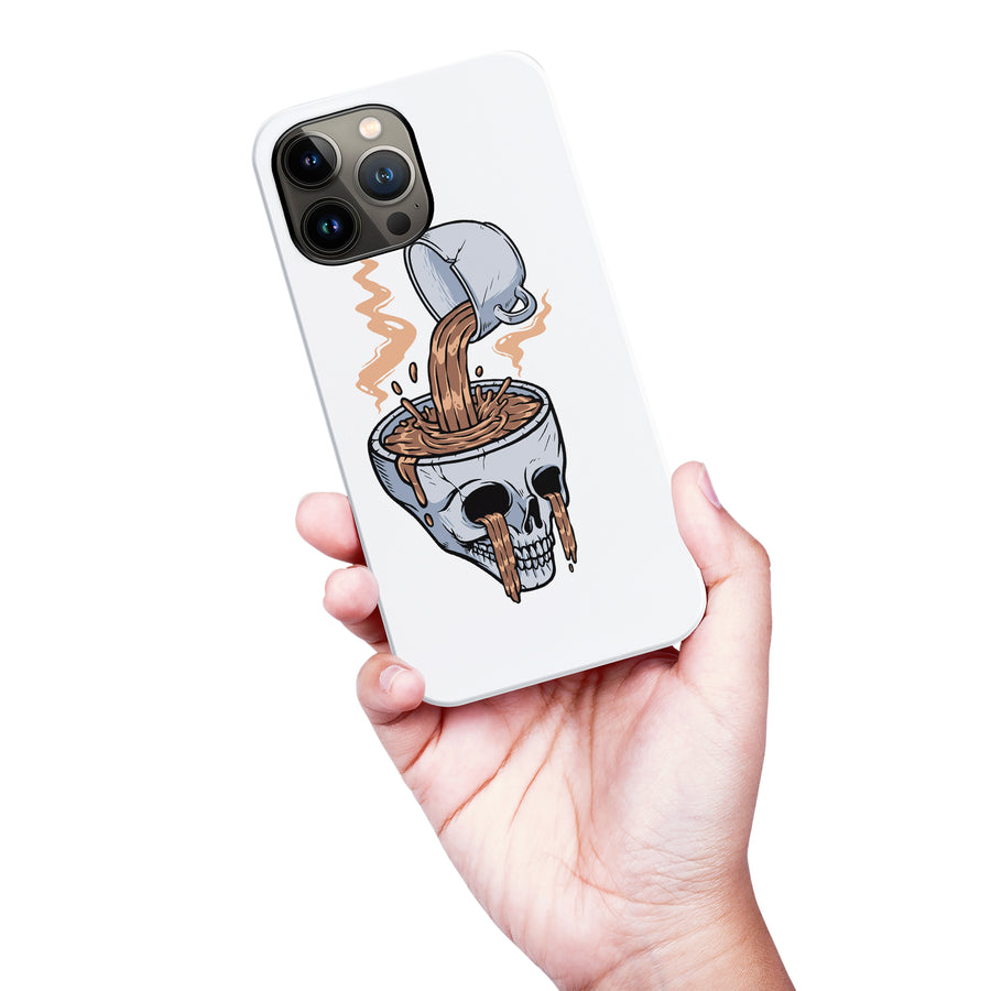 iPhone 13 Pro Max Coffee Goes Straight to Your Head Phone Case in White