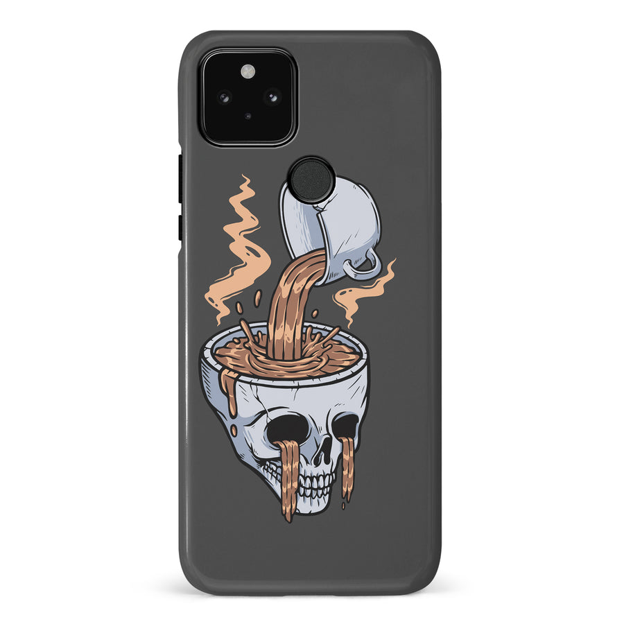 Google Pixel 5 Coffee Goes Straight to Your Head Phone Case in Black