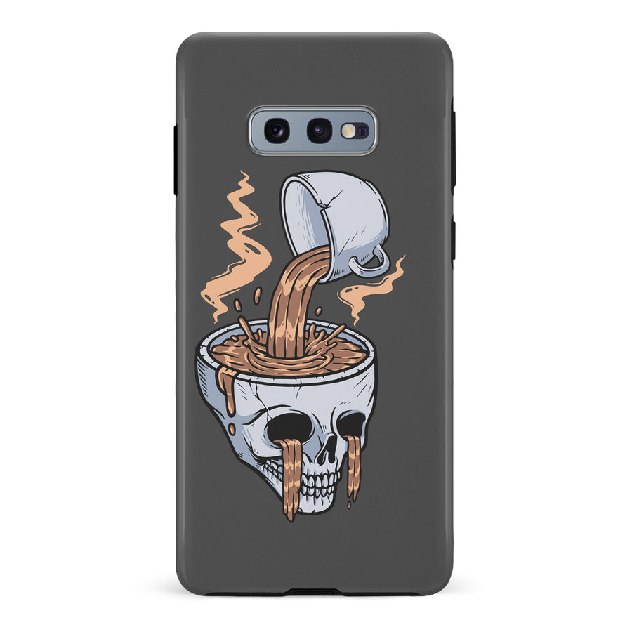 Samsung Galaxy S10e Coffee Goes Straight to Your Head Phone Case in Black