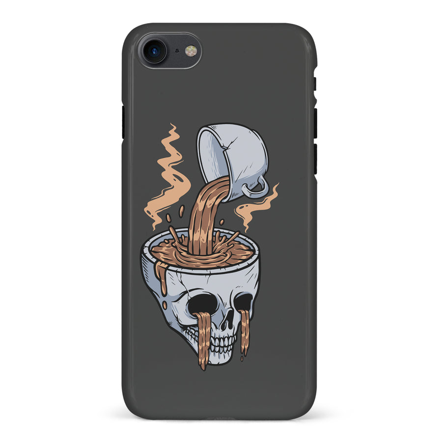 iPhone 7/8/SE Coffee Goes Straight to Your Head Phone Case in Black