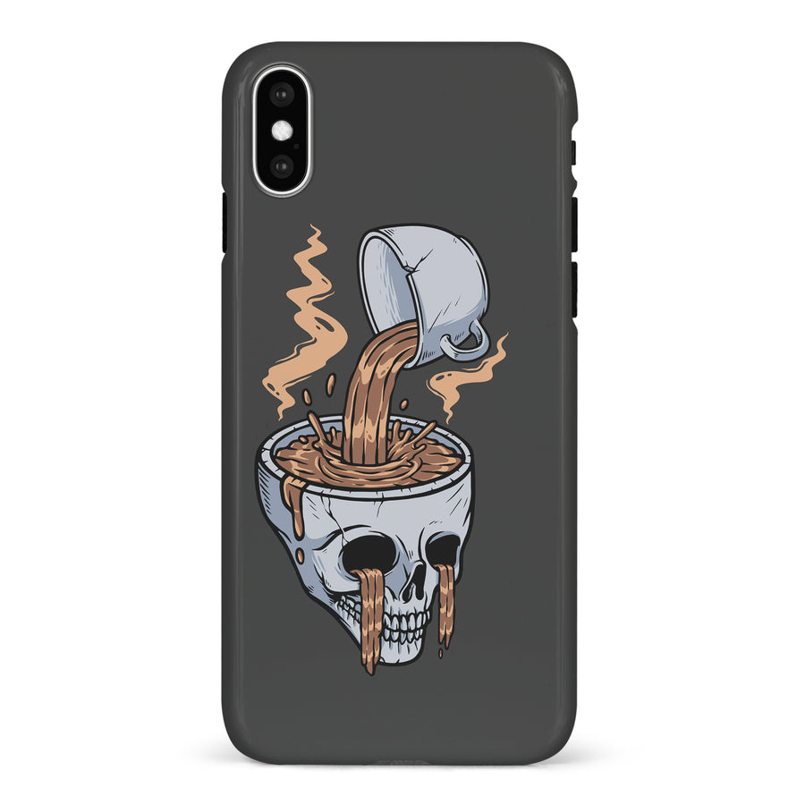 iPhone X/XS Coffee Goes Straight to Your Head Phone Case in Black
