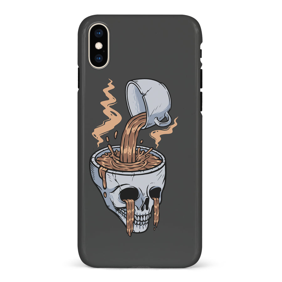 iPhone XS Max Coffee Goes Straight to Your Head Phone Case in Black