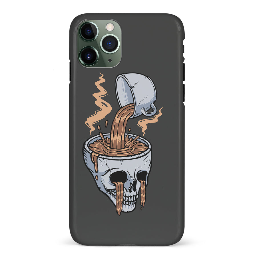 iPhone 11 Pro Coffee Goes Straight to Your Head Phone Case in Black