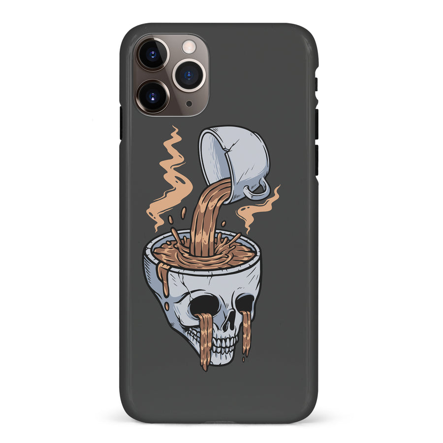 iPhone 11 Pro Max Coffee Goes Straight to Your Head Phone Case in Black