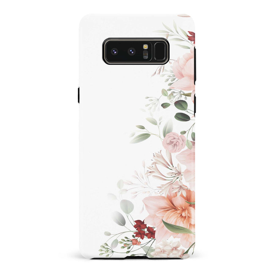 Samsung Galaxy Note 8 half bloom phone case in white