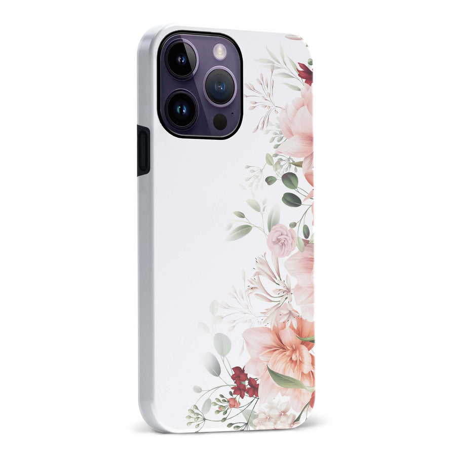 iPhone 14 Pro Max half bloom phone case in white