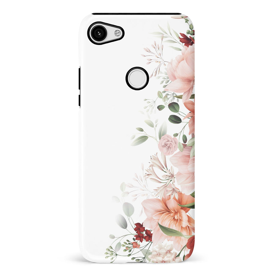 Google Pixel 3 XL half bloom phone case in white